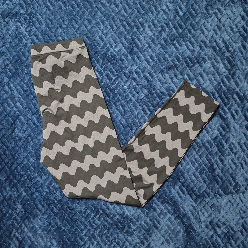 Merimekko X Uniqlo Heattech Extra Warm Grey/Black Lokki Leggings, Size Large - Picture 9 of 10